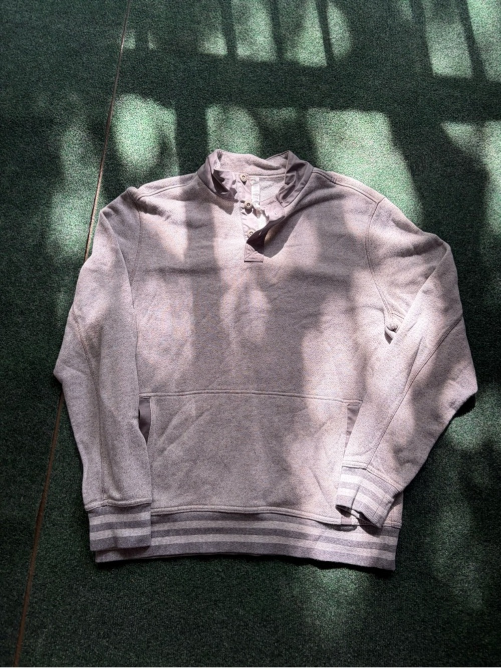 Men’s Lululemon Henley Pullover Sweatshirt Gray